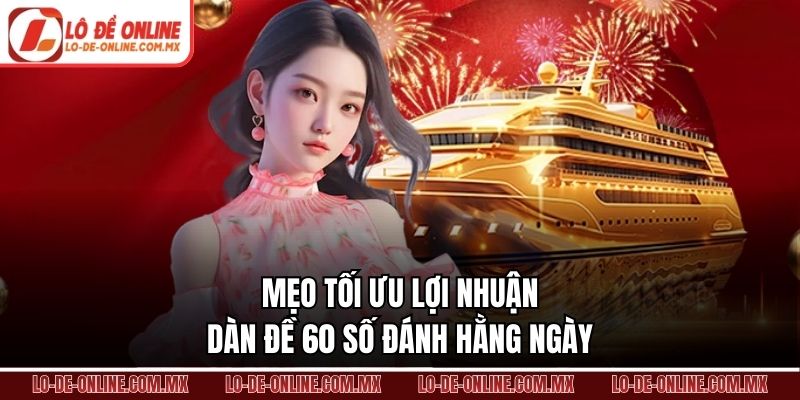 Mẹo tối ưu lợi nhuận dàn đề 60 số đánh hằng ngày